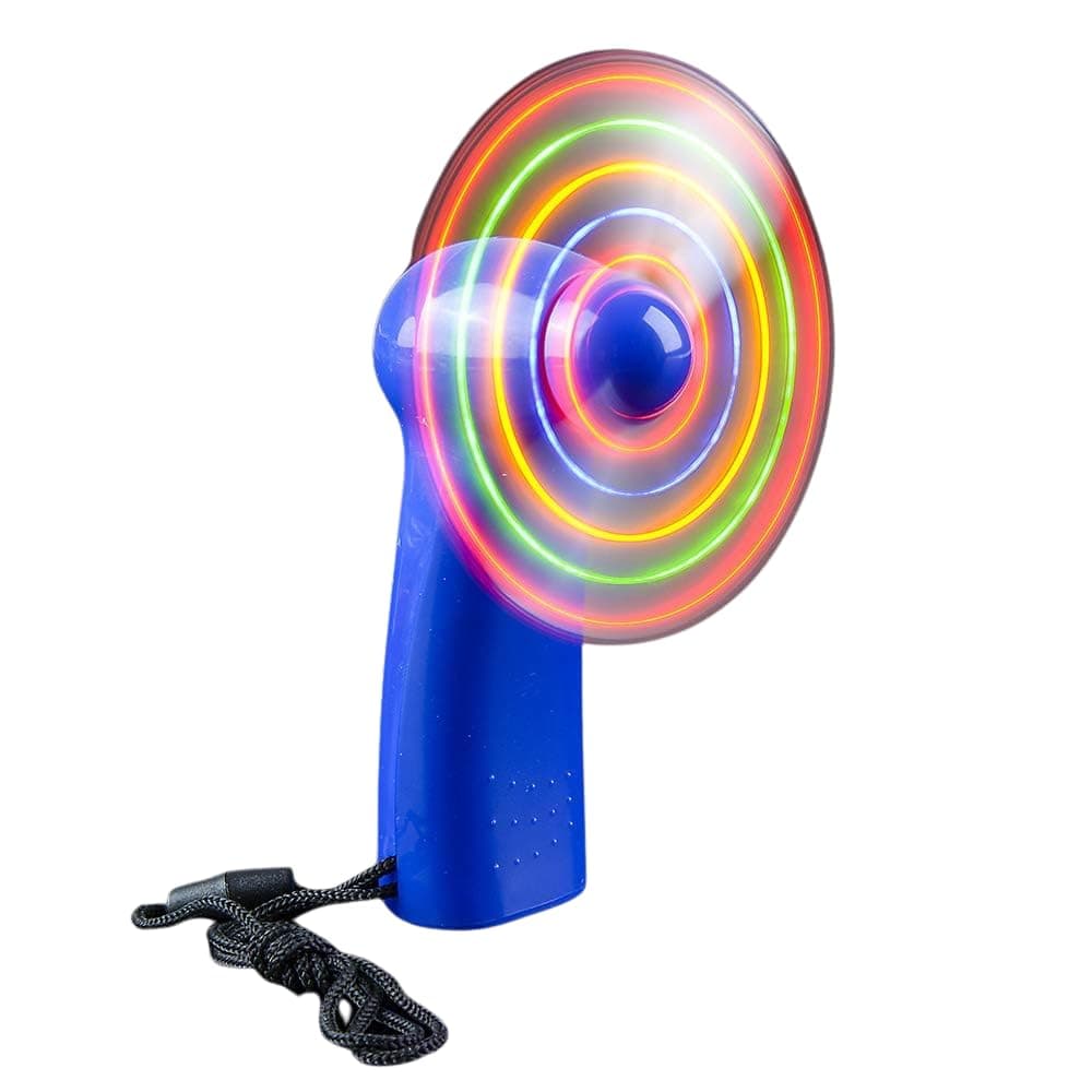 Flashing Panda LED Mini Light-Up Handheld Personal Fan w/Changing Patterns, Assorted Colors