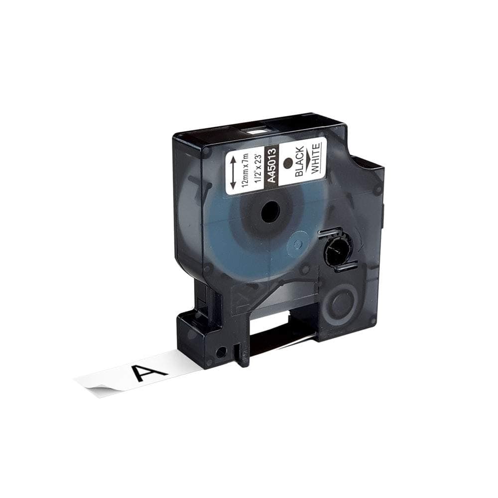 Compatible D1 Labeling Tape For Dymo - 12 mm Black On White