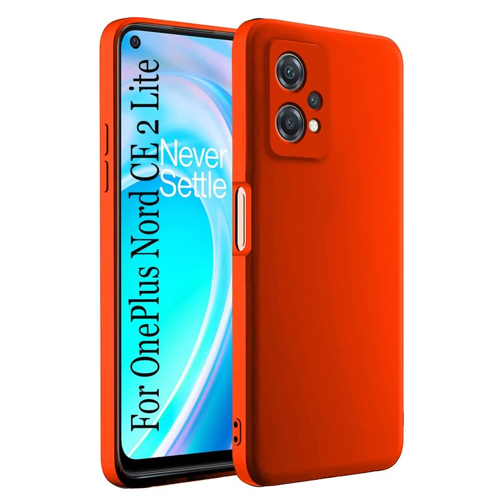 Winble Silicone Back Cover for OnePlus Nord CE 2 Lite 5G - Soft Protective Case with Camera Protection (Red)