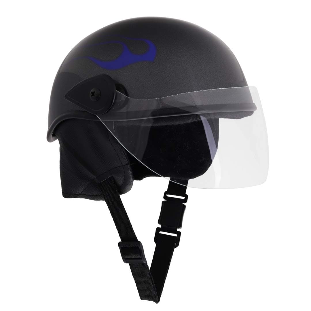 Sage Square Multi-Purpose Half Helmet for Men, Women (Large, Grey Glossy Sticker Design 5) (Non-Motorized)