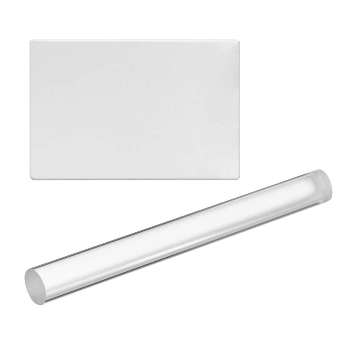 Supvox 2Pcs Acrylic Clay Roller With Acrylic Sheet Backing Board For Shaping Sculpting Modelling