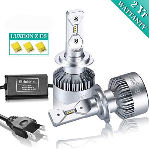iBrightstar H7 LED Headlight Bulbs Conversion Kit - ZES 8,000lm 6000K White