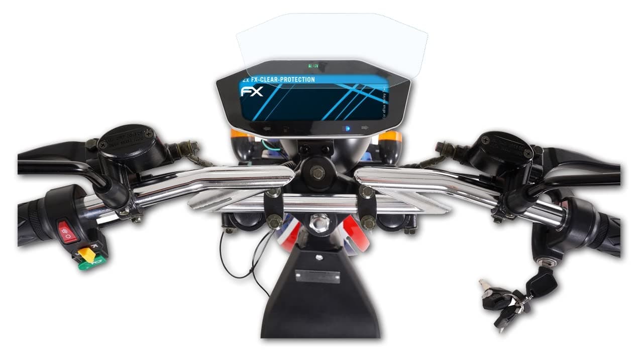 Screen Protection Film compatible with eFlux Harley Two Screen Protector, ultra-clear FX Protective Film (2X)