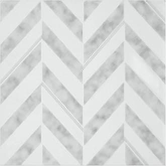 Retro Self Adhesive 12-Inch Vinyl Floor Tiles, 20 Tiles - 12" x 12", Chevron Pattern - Peel & Stick, DIY Flooring for Kitchen, Dining Room, Bedrooms & Bathrooms by Achim Home Decor