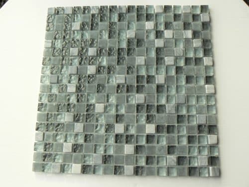Fine Mixed Glass marble Mosaic Tile on Mesh-kitchen, Bathroom Walls glass mosaic tile project