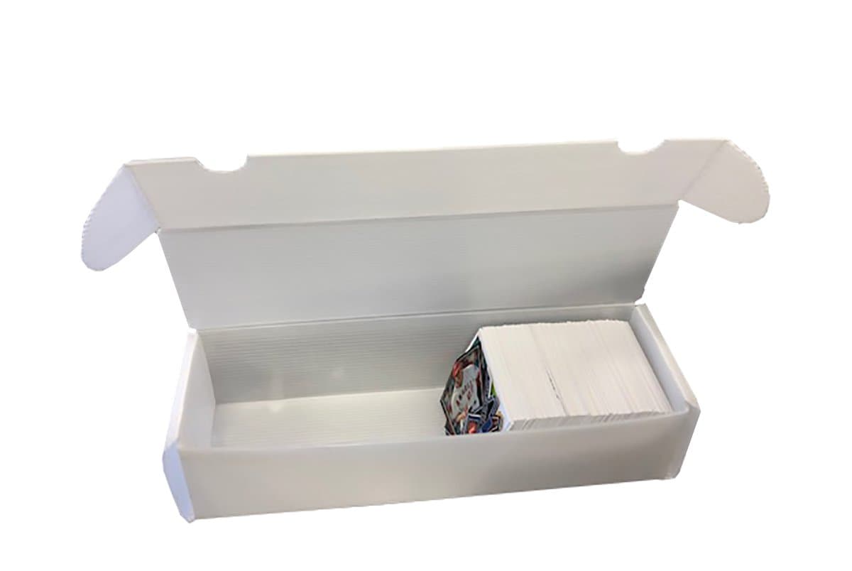 Max Protection 660 Count Size Corrugated Plastic Baseball Trading Card Storage Boxes - White