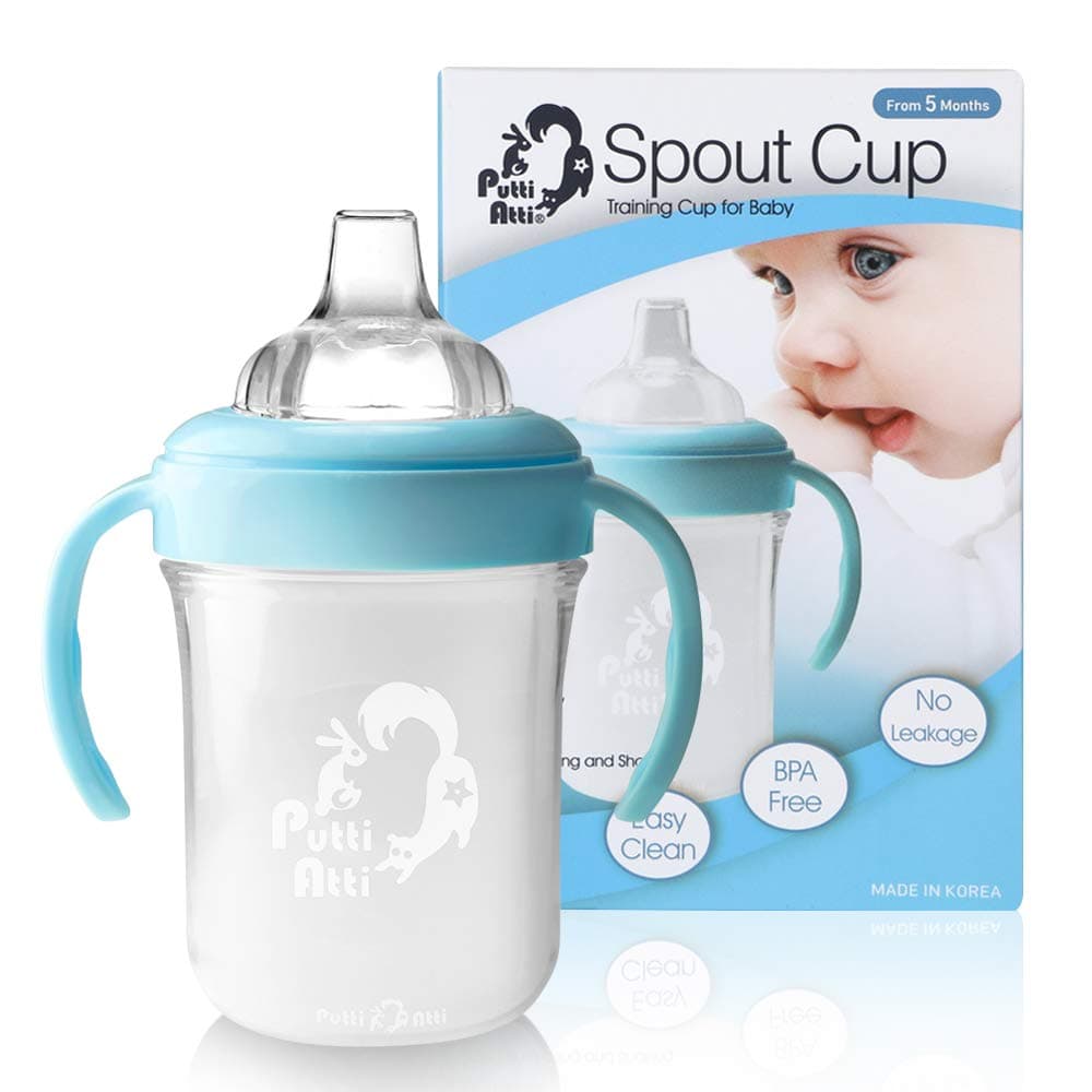 Baby Bottle, Sippy Cup, Spout Type with Handles, 6.8 fl oz