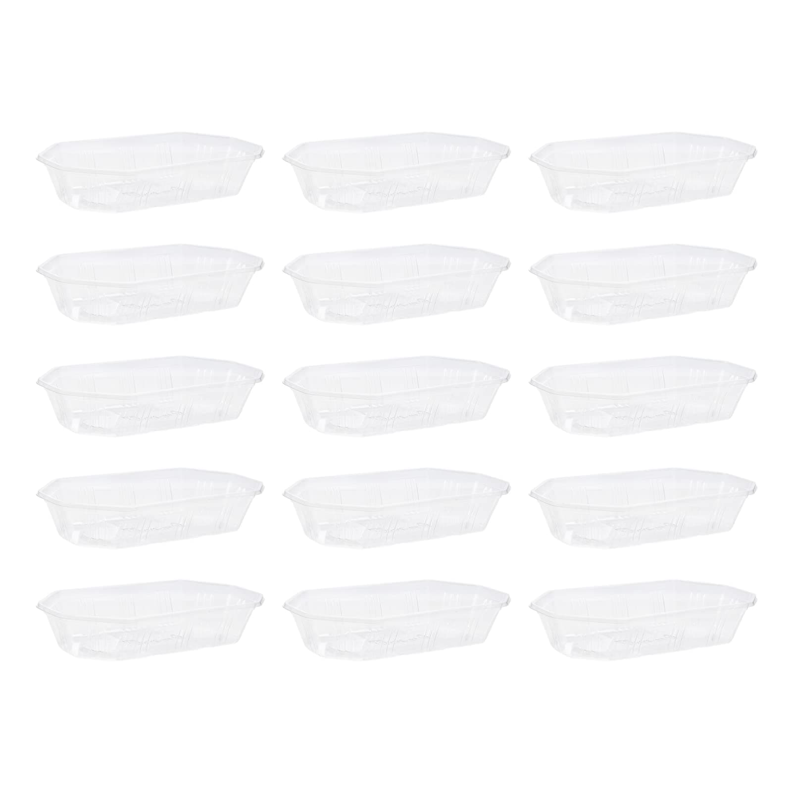 SOIMISS 100Pcs Disposable Fruit Tray Fruit Storage Tray Fruit Veggie Platter Trays Food Storage Containers Home Party Accessories ( Transparent )