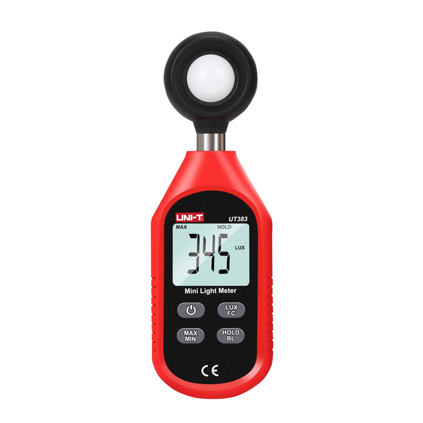 UNI-T UT383 Light Meter Lux Meter Lumens Digital Illuminance Meter 0~199,900 Lux (0~18,500 FC) Foot Candles Luxmeter for Film Photography Plants Photometer Lighting Intensity Brightness Measurement