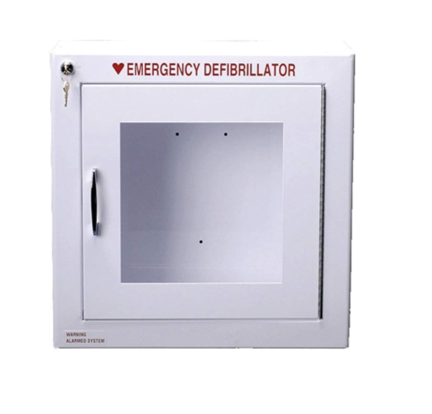 Alarmed AED Defibrillator Wall Mounted Storage Cabinet Fit for Philips and HeartSine