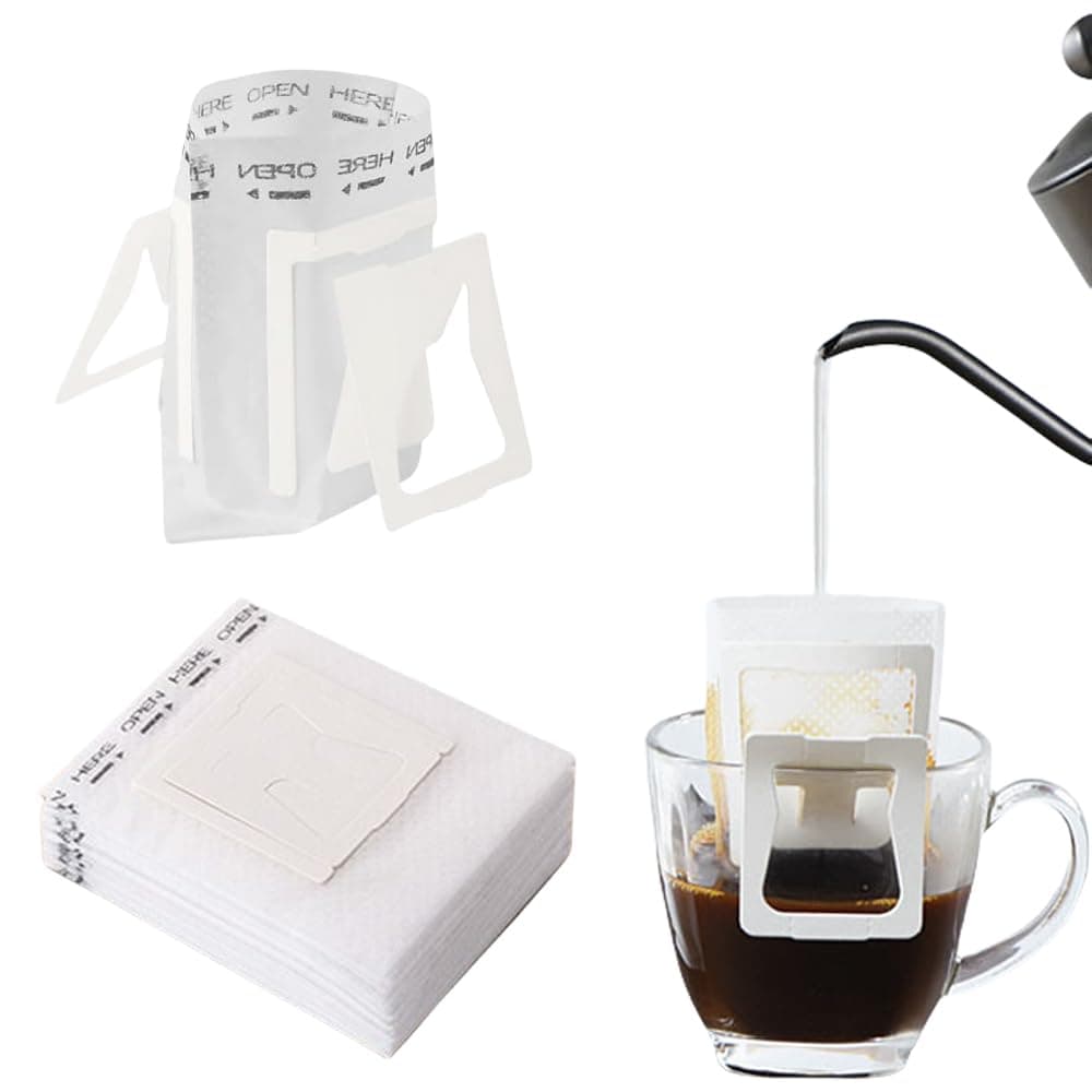 Hodaqe Portable Drip Coffee Maker - Hanging Ear Dripper with Disposable Pour Over Coffee Filters (50)