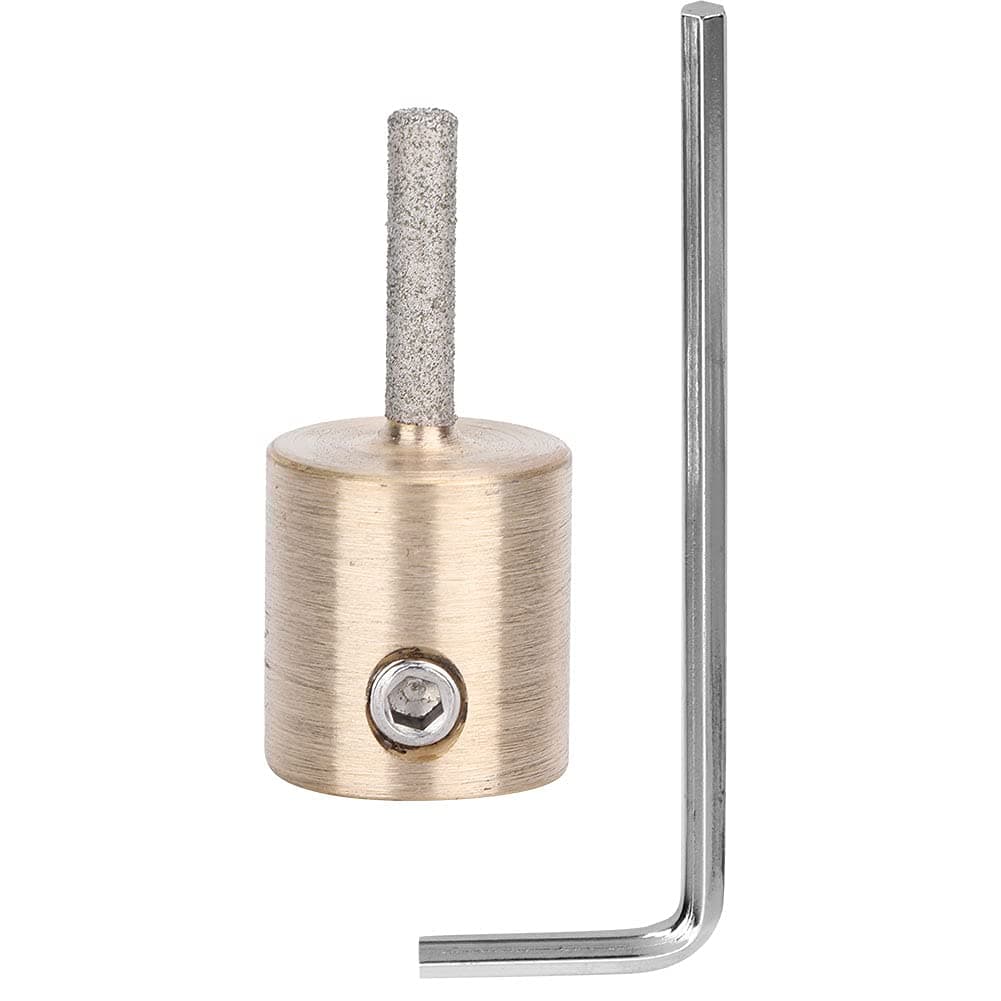 Diamond Grinding Bit, Stained Rund Glass Grinder Ceramic Abrasive Tool Mini Portable Bit Drill Metal Chrome Hardened Tools Milling Machine Bits Head Set for Stone Edge Grind(MCB18)