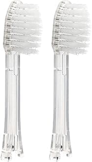 IONPA [Regular - Clear] Replacement Brush Head, 2pcs/Pack, Made in Japan IONIC KISS You, hyG, Extended Filament, Floss Action