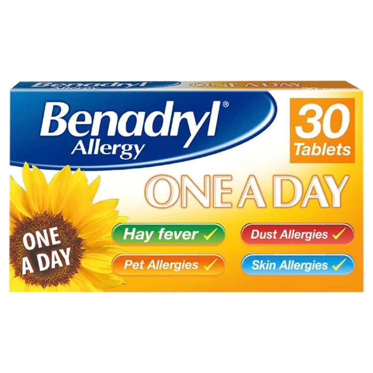 Allergy One A Day 10 Mg Tablets - Effective and Long-Lasting Relief from Hay Fever, Pet, Skin and Dust Allergies - 30 Count
