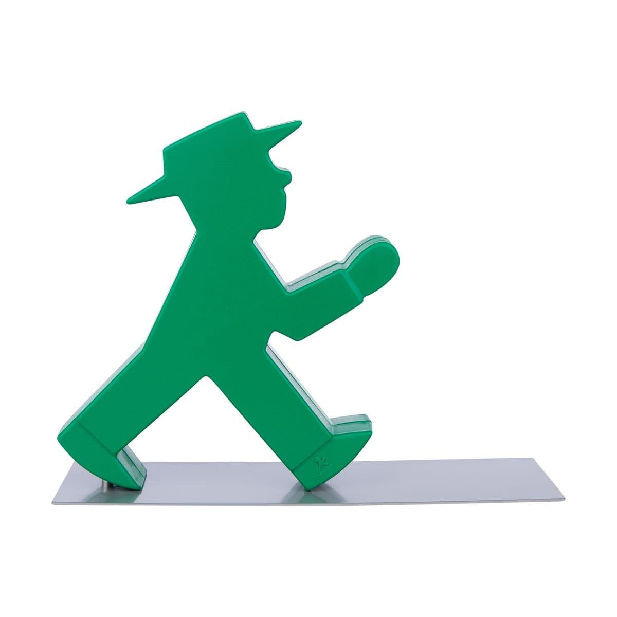 Ampelmann (East German traffic light man) bookend “philosopher” green
