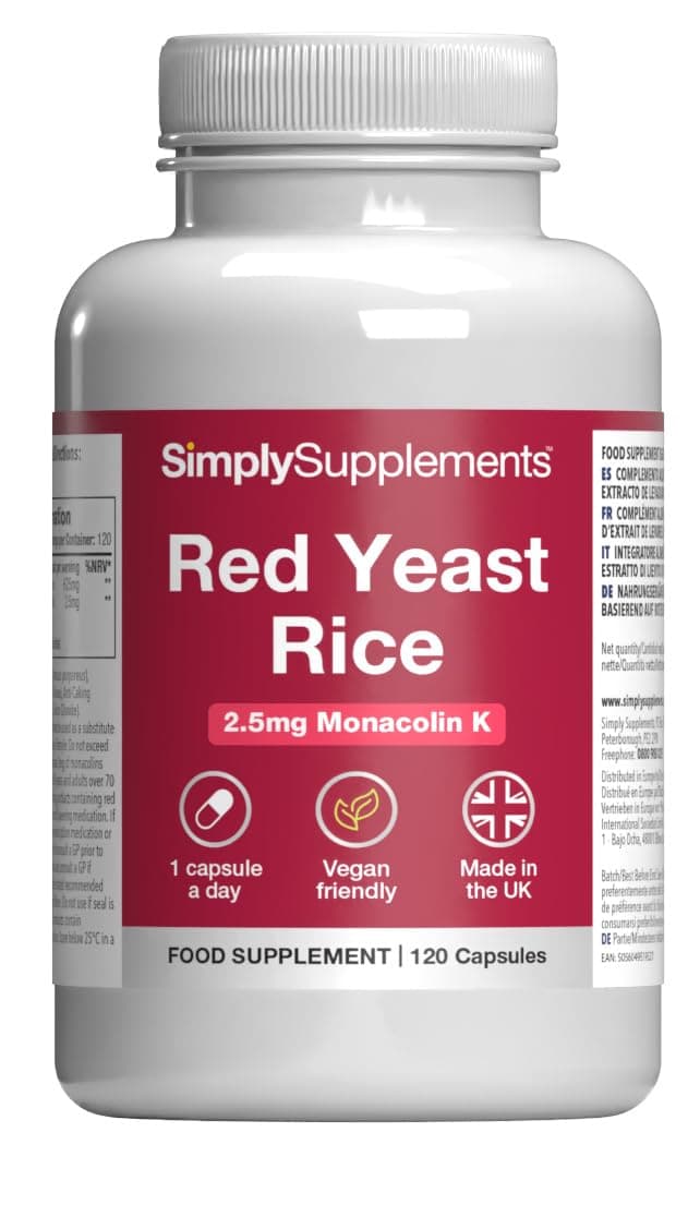 Red Yeast Rice | Traditional Fermented Extract | One-a-Day Capsule | Vegan & Vegetarian Friendly | 120 Capsules = 4 Months’ Supply | GMP-Certified & UK-Made