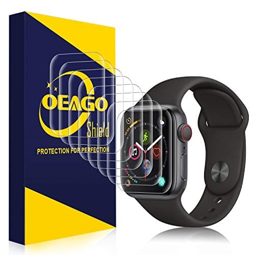OEAGO [8-Pack] Apple Watch 40mm（Series 5/4）[Max Coverage] Screen Protector [Flexible Film] [Bubble Free] HD Clear Protector