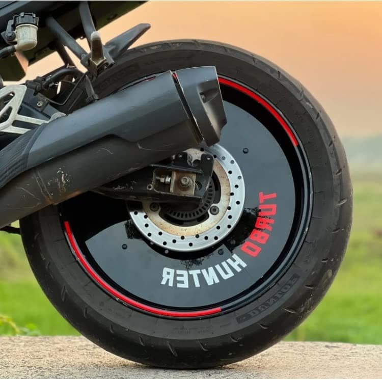 Aow Attractive Offer World PRO DISC Wheel Covers for 16/17 inch Motorcycle Wheels Pack of 2 (ACP Material)