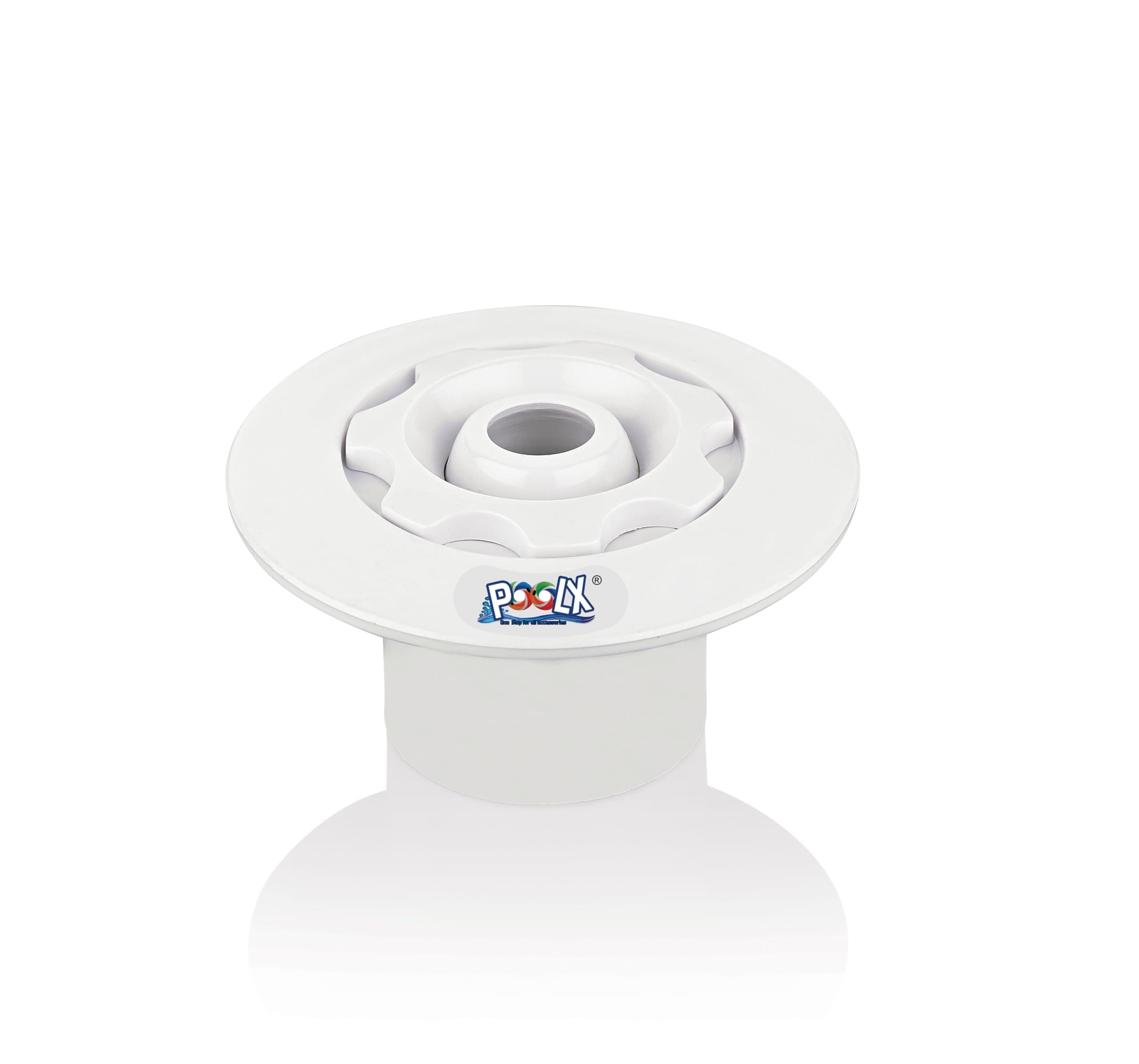 POOLX 2" Swimming Pool Wall Inlet Eyeball Nozzle, White