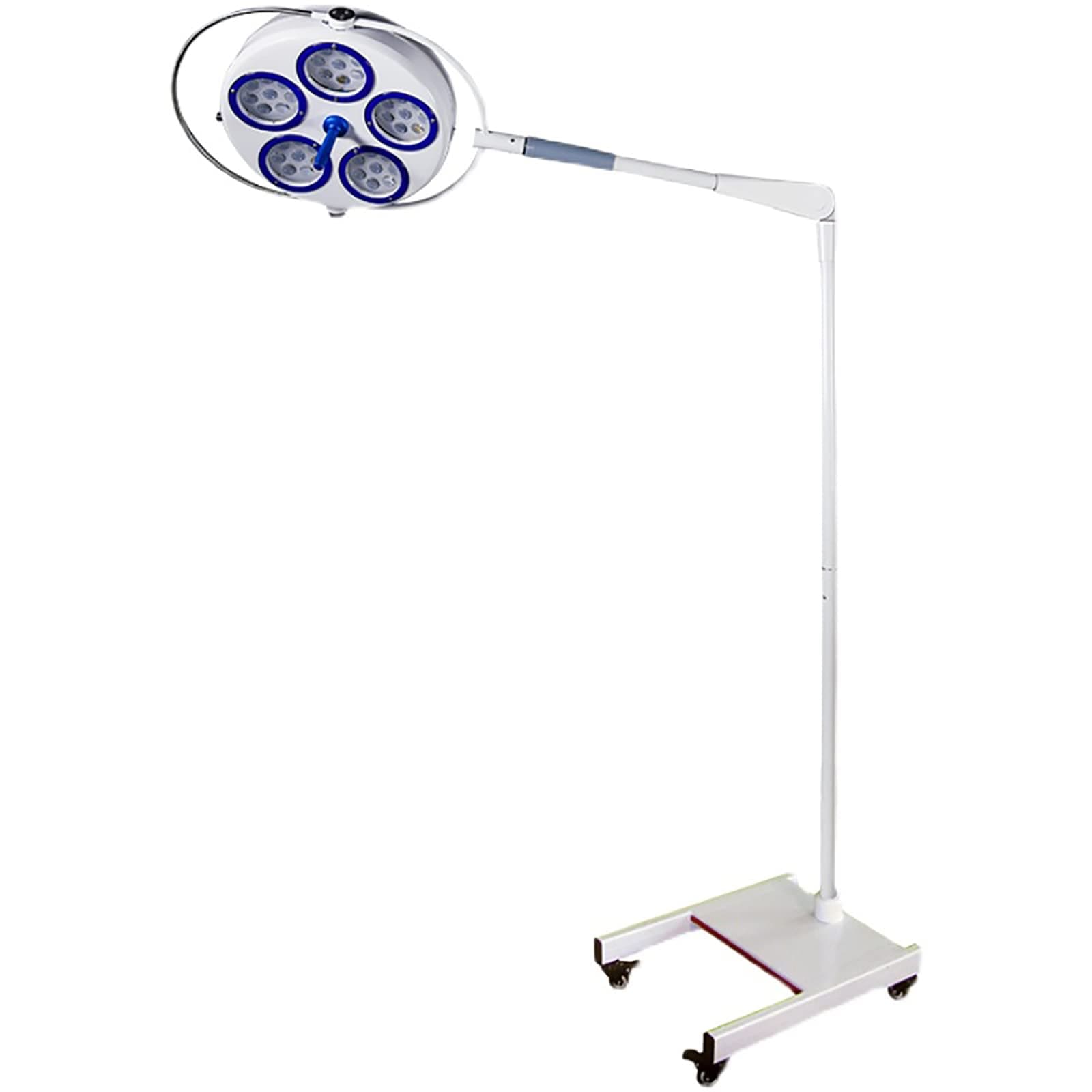 5-Hole Adjustable Mobile Inspection Light,Detachable handle LED Surgical Exam Ligh Universal wheel design Lamp Surgery Floor Stand for Elderly Home Care,Hospital and Clinic