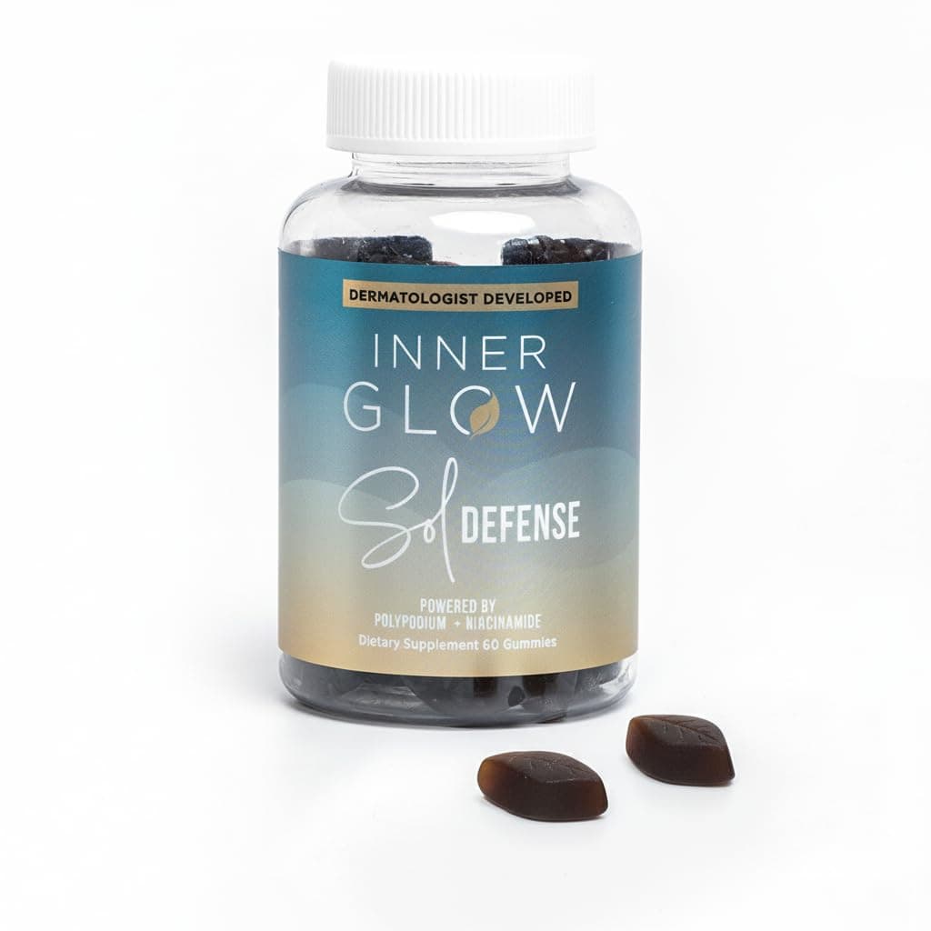 Sol Defense Gummies – Dermatologist & Plastic Surgeon-Formulated Skin Resilience Vitamin Supplement with Polypodium Leucotomos & Niacinamide, Passion Fruit Flavor, 60 Sugar-Free Gummies