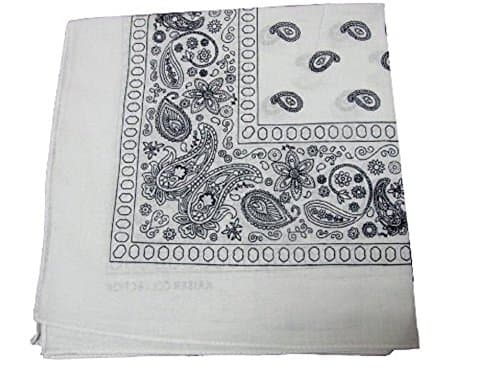 Paisley Cotton Bandanas WHITE