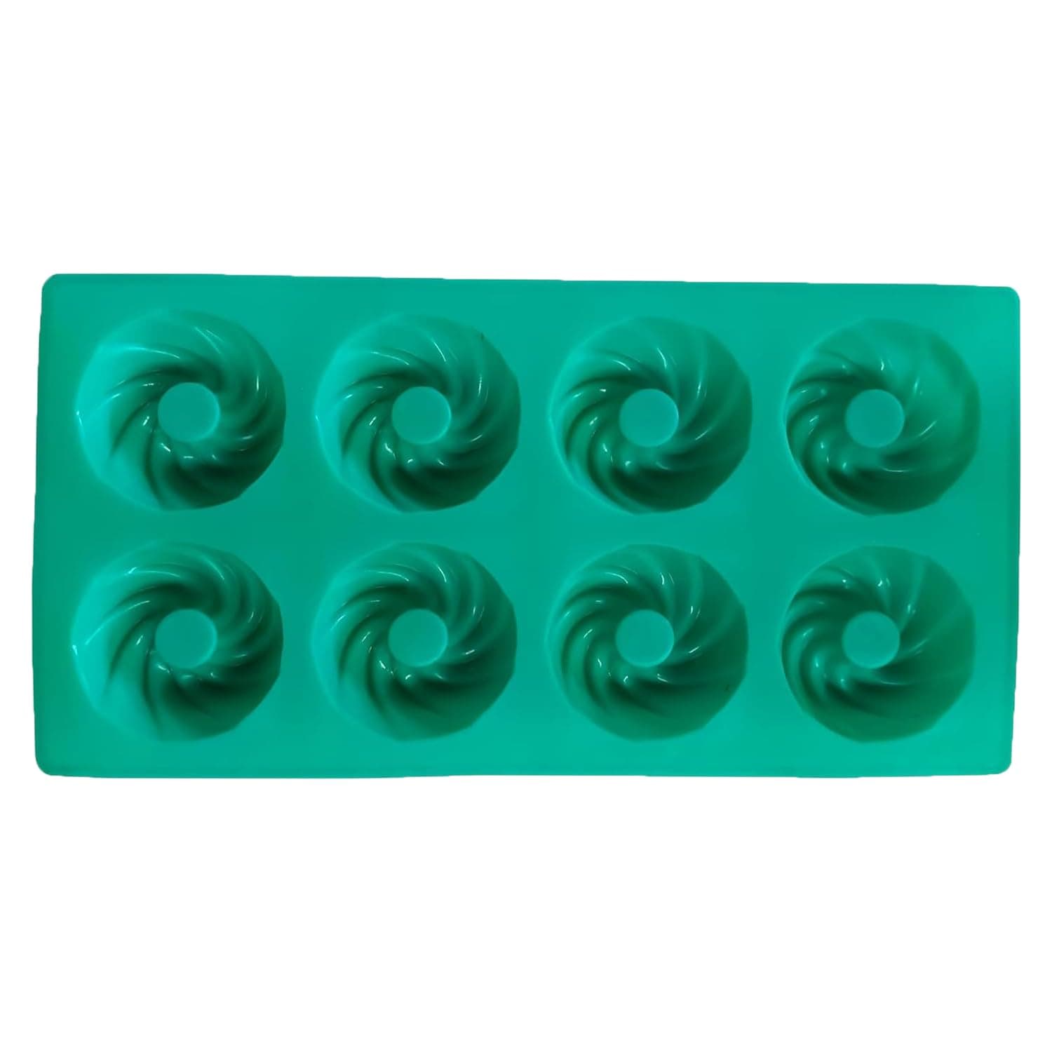 KARP Silicone Donut Baking Pan Mold, 8-Cavity Non-Stick Spiral Doughnut Tray for Microwave, Freezer & Oven - 100% Food Grade Silicone, BPA Free bakeware Donut Pan