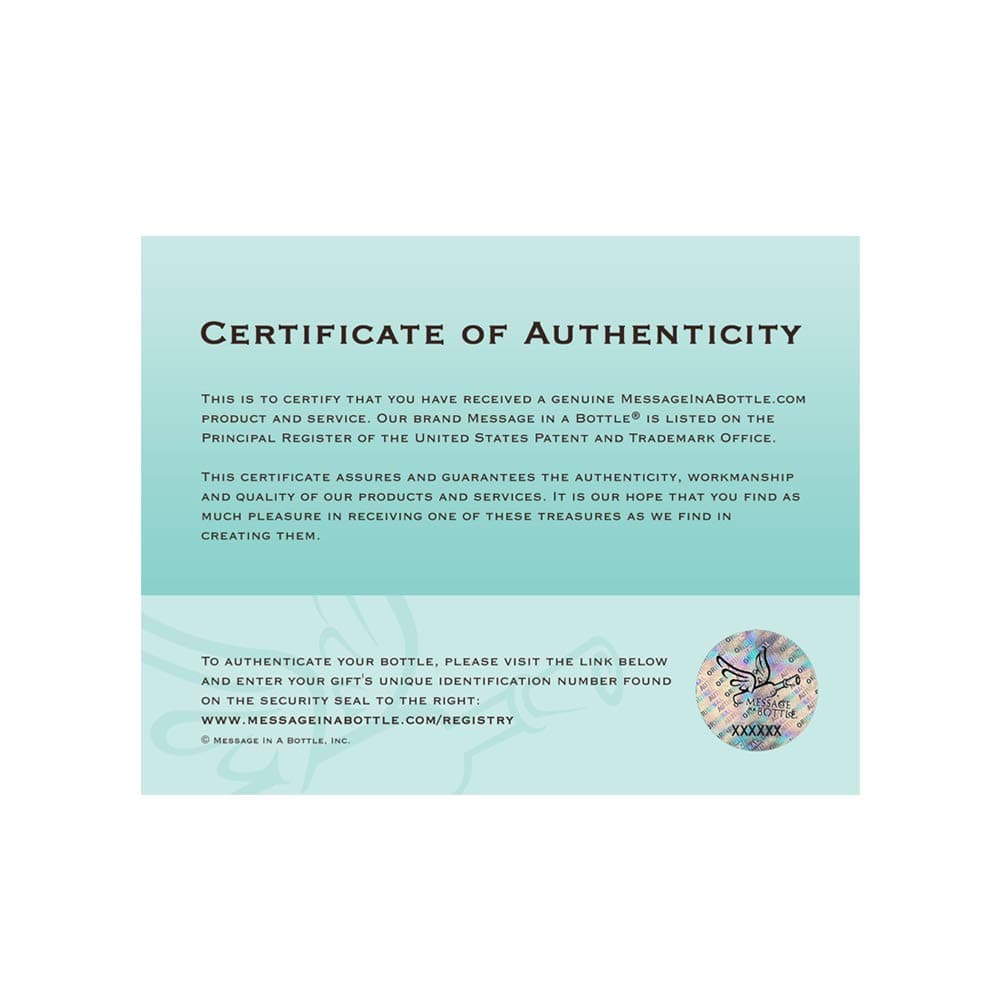 MESSAGE IN A BOTTLE "LOVE – Personalized Gift for Him or Her – 12-Inch Glass Bottle with Custom Vellum Scroll, Red Silk Rose Petals, Romantic Keepsake for Birthdays, Anniversaries & Valentine’s Day