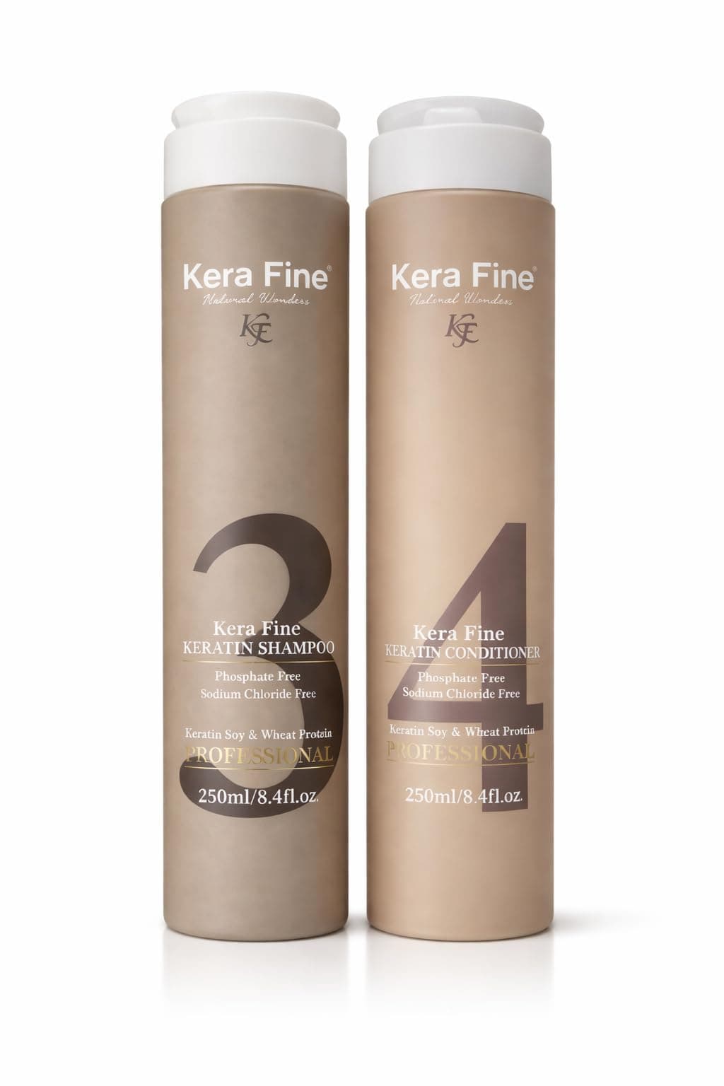 KERA FINE SHAMPOO & CONDITIONER COMBO PACK | 250ML+250ML | SULFATE FREE| PARABEN FREE | PHOSPHATE FREE, SODIUM CHLORIDE FREE | ULTRA SHINE HYDRATING SHAMPOO | KERATIN SOY & WHEAT PROTEIN.