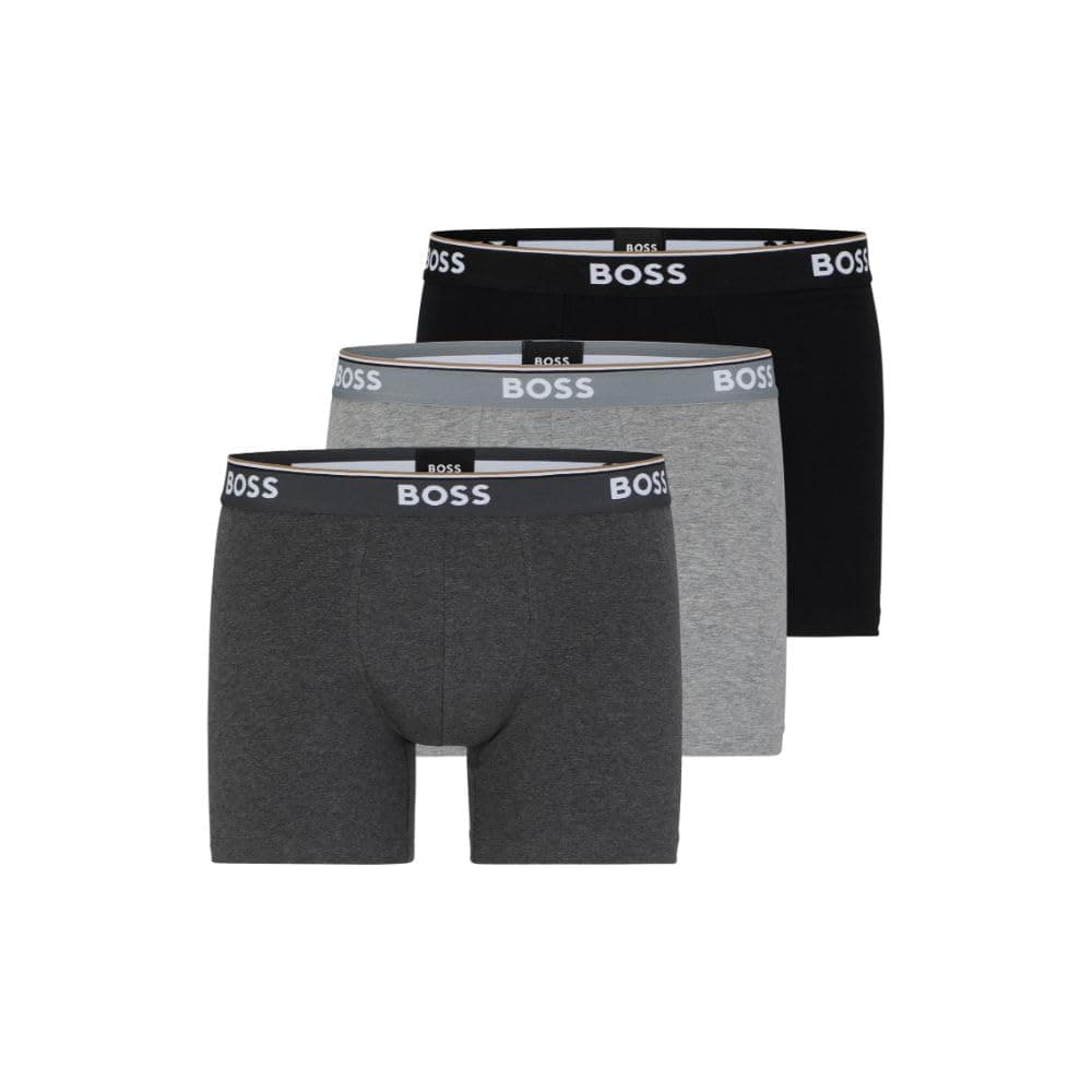 Mens Bodywear 3 Pack Boxer Shorts with Logo Detail