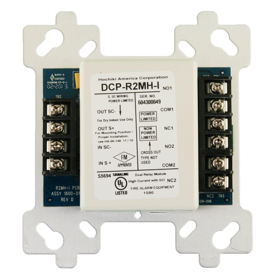 DCP-R2MH-I - Dual Relay Module 4", 8 Amps, 24vdc Or 2 Amps, W/Isolator