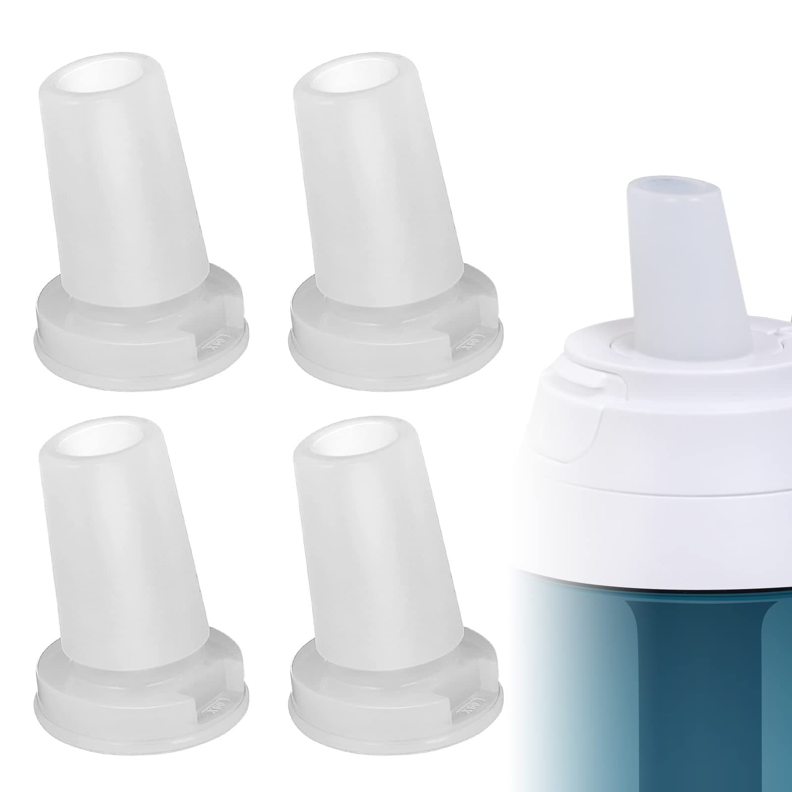 MLKSI 4 Pack Silicone Bite Valve Replacement for Brita Water Bottle, Eco-Friendly, Compatible with Brita Filter & Stainless Steel Bottles