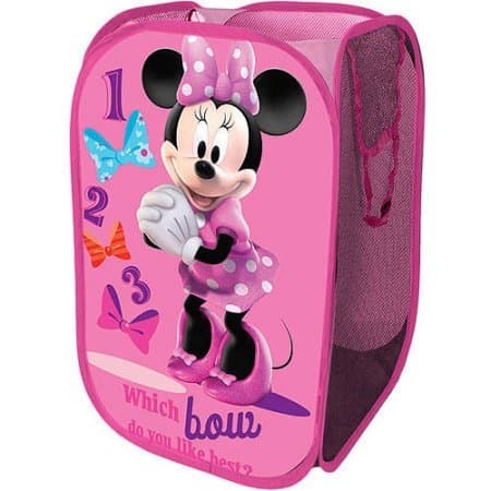 Disney Collapsible Storage Square Pop Hamper Laundry Bag (Minnie Mouse)