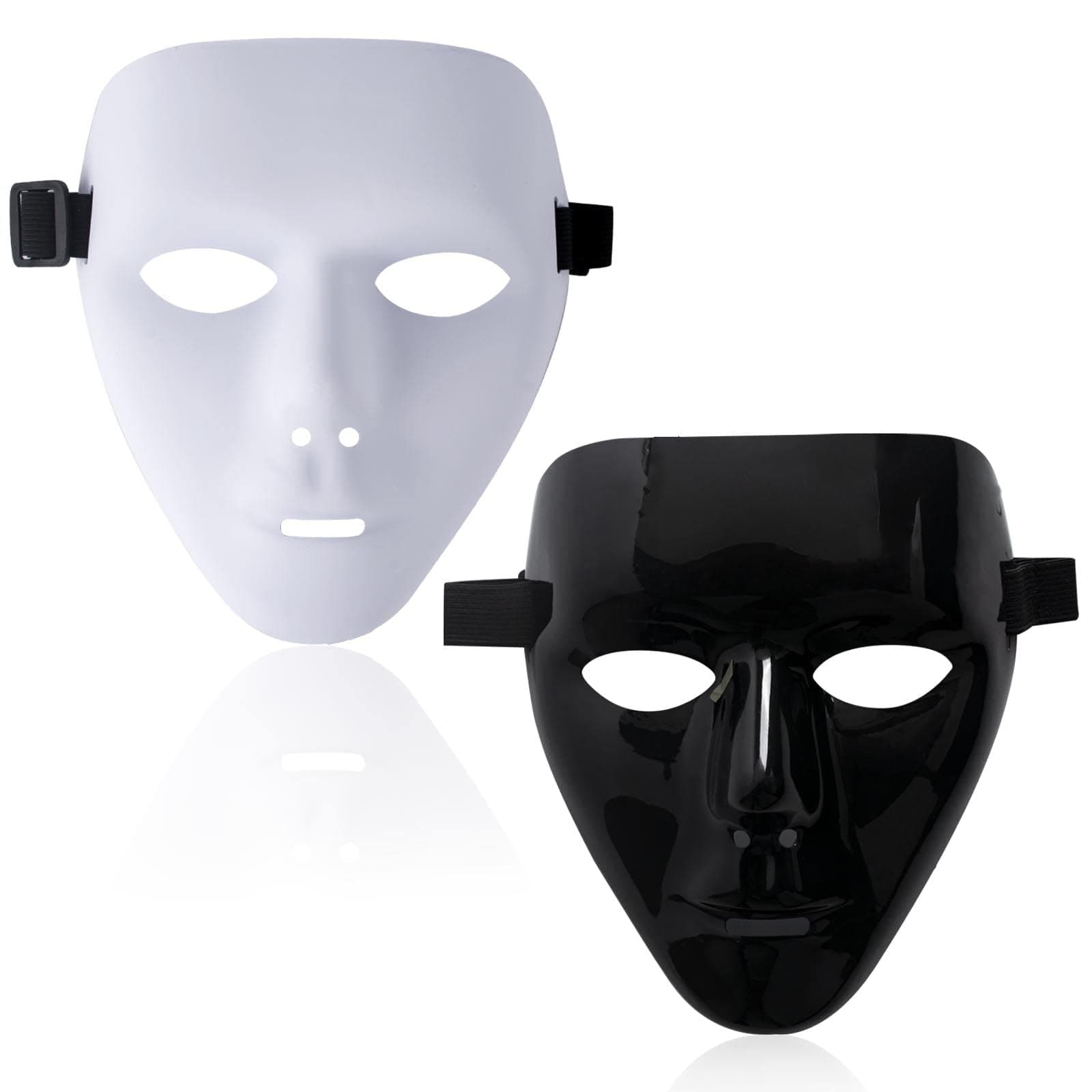 – Hip Hop Mask, Full Face Hacker Mask, Masked Dancer, Ghost Step, Prom Men and Women Hip Hop Mask, Halloween Mask, Role Playing Party Props for Most People's Faces for Easter, Halloween Etc (2 Pack)