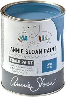 Annie Sloan Chalk Paint® (Greek Blue, 1 Litre/33.8 Fl Oz) a unique decorative paint for furniture, cabinets and home décor with no sanding or priming