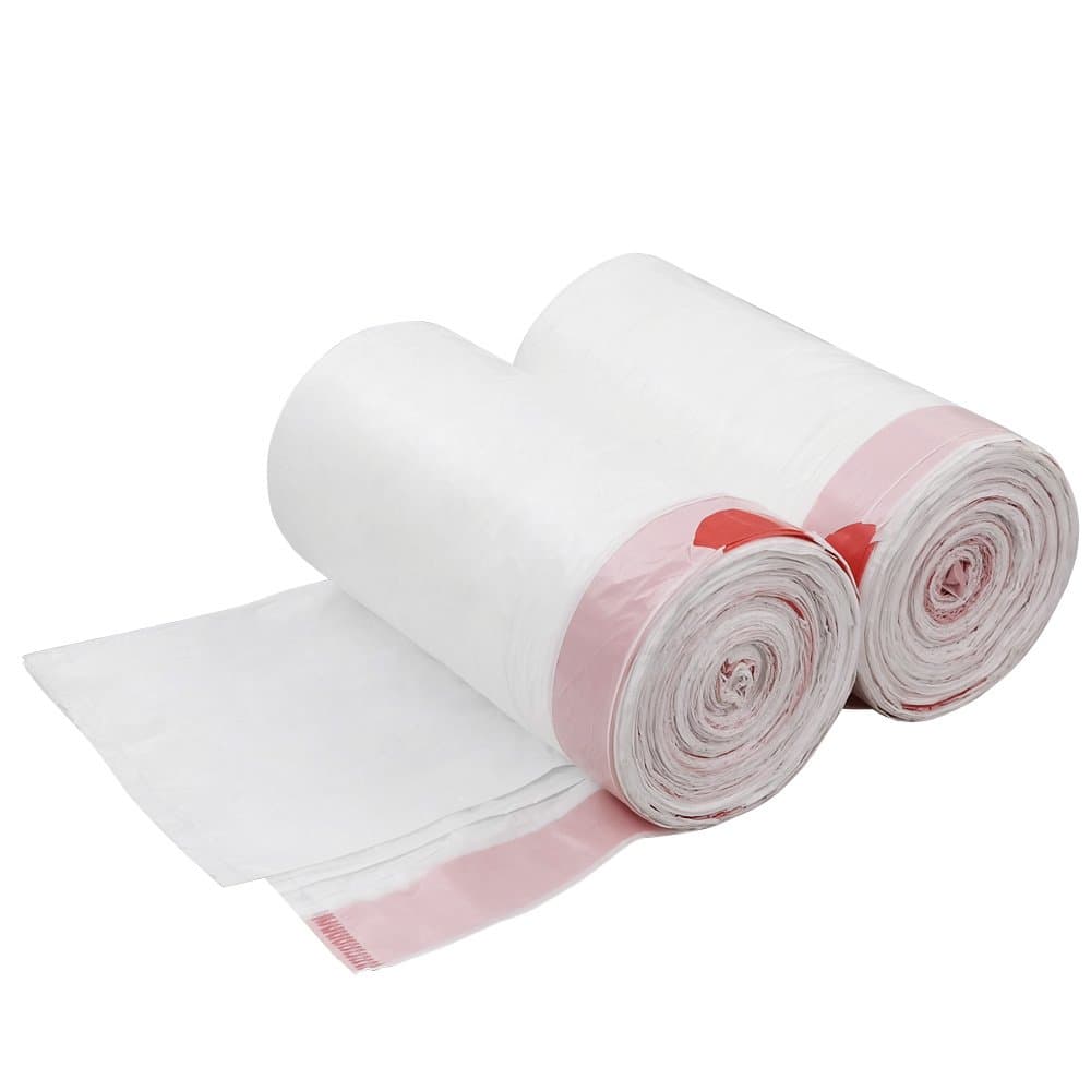 Doryh 6 Gallon White Drawstring Trash Bags, 120 Counts