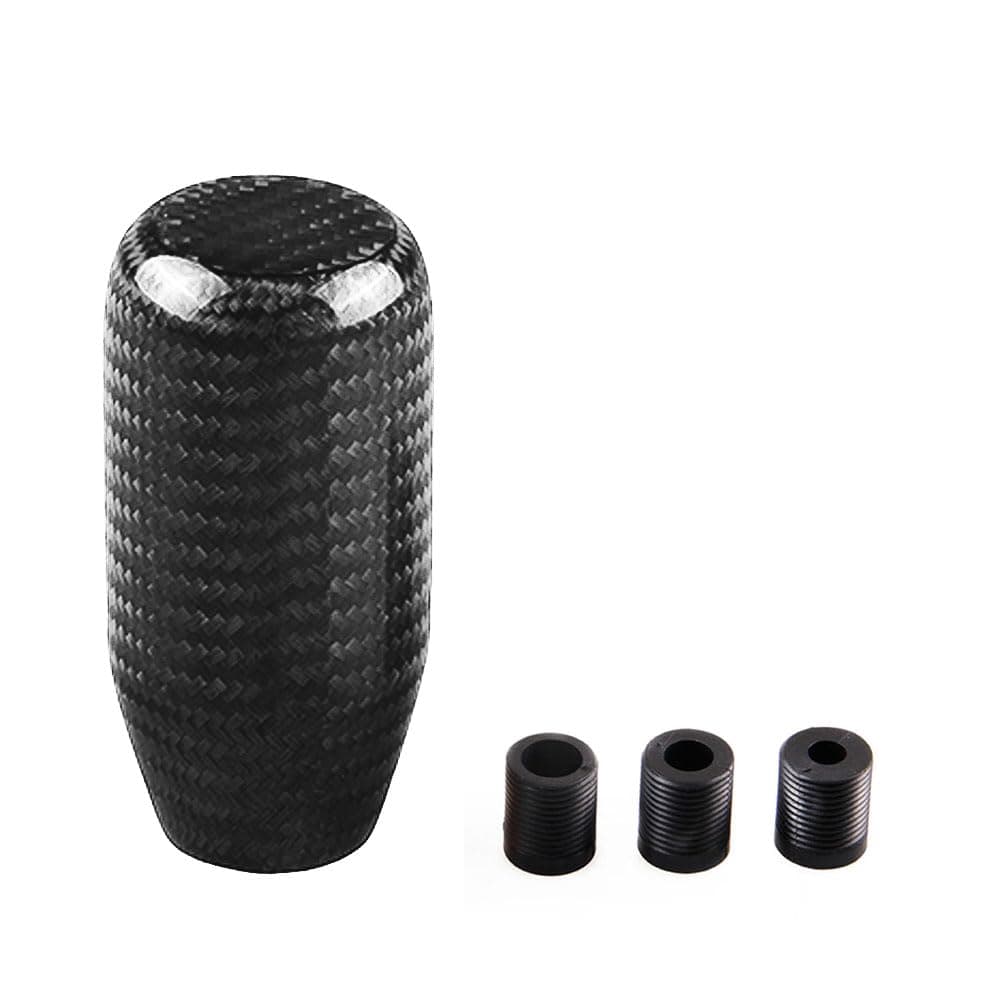 RYANSTAR RACING Universal Gear Shift Style Knob,Car Modified Carbon Fiber Stand Head Manual Transmission Shift Lever Knob Head Wave Stick Shift Knob