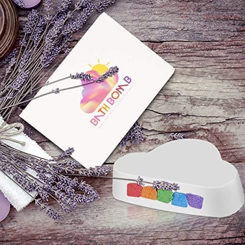 Sagekia Rainbow Bath Bombs (1 Pack), Large Size 6.35oz Organic Bath Bomb Gift Set, Gentle and Kid Safe Bubble Spa to Moisturize Skin, Idea for Her, Girls, Women and Kids