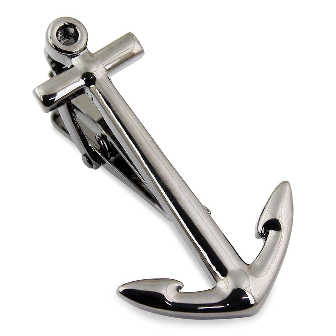 PelucheGrey Anchor Tie Pin for Men
