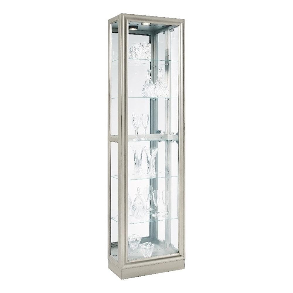 Right2Home Home Meridian International Curios Curio, 21 by 11 by 77-Inch, Silver