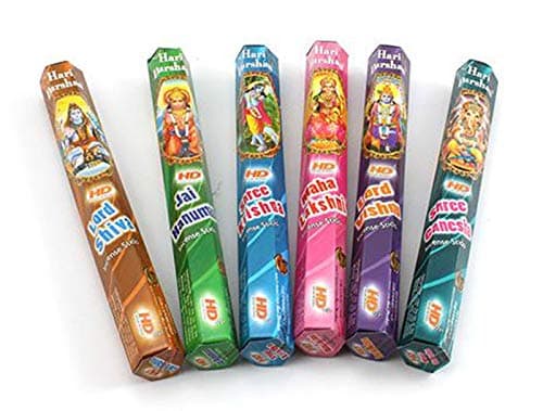 Hari Darshan Indian Incense God Gift Set | Gift pack Incense 6 x packs of Hindu Gods 120 sticks