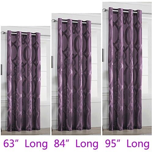 Non Toxic 63 inch Long Sheer Curtains 1 Panel Drapery Light Filtering Window Treatments for Baby Kids Living Room Bedroom (Long 63 inch x Wide 51 inch, Lavender Purple B)