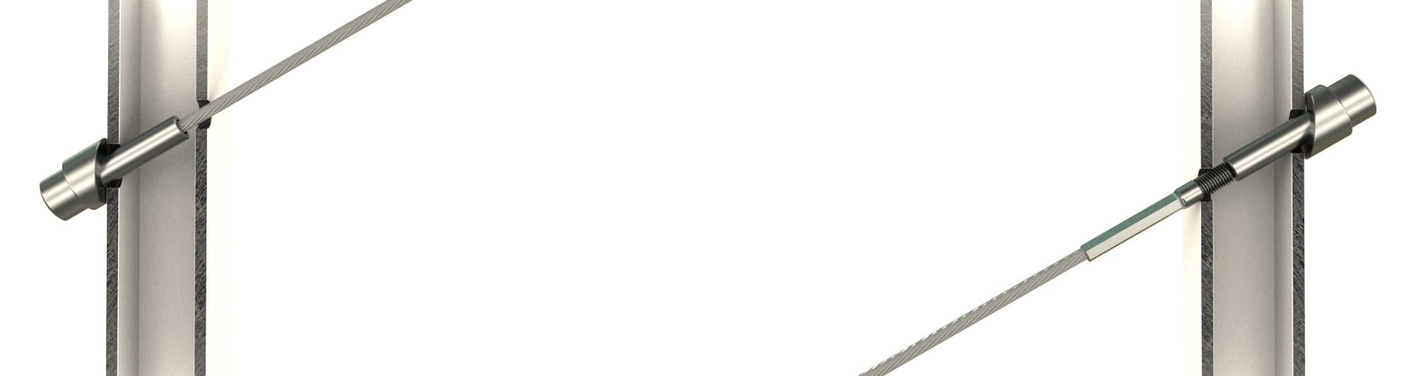 Jakob Rope Systems 5/32 Inch Cable Railing Kit for Stairs- 50 Foot Long (Pack of 1) - Including 2 Beveled Washers 32.5 Degrees for Flat Posts