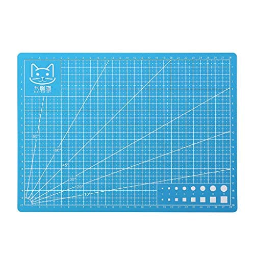 Cutting Mat A4, Self Healing Cutting Mat for Sewing, Writing, Craft Paper Carving, Double Sided Craft Mat 12X 9 Inches(Blue)