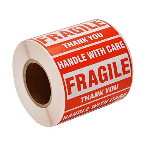 [20 Rolls, 10000 Labels] 2" x 3" Fragile Stickers Handle with Care Warning Packing/Shipping Labels - Permanent Adhesive