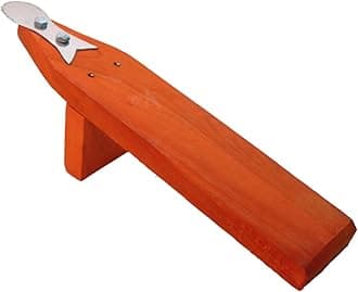 Wooden Movable Coconut Scraper | Grater | Chopper | Peeler | Thengathuruvi | Stainless Steel Blade Chirava for Kitchen (Brown_38.1cm x 8.9cm x 15.2cm)