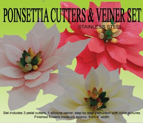 Poinsettia Cutters & Veiner Set