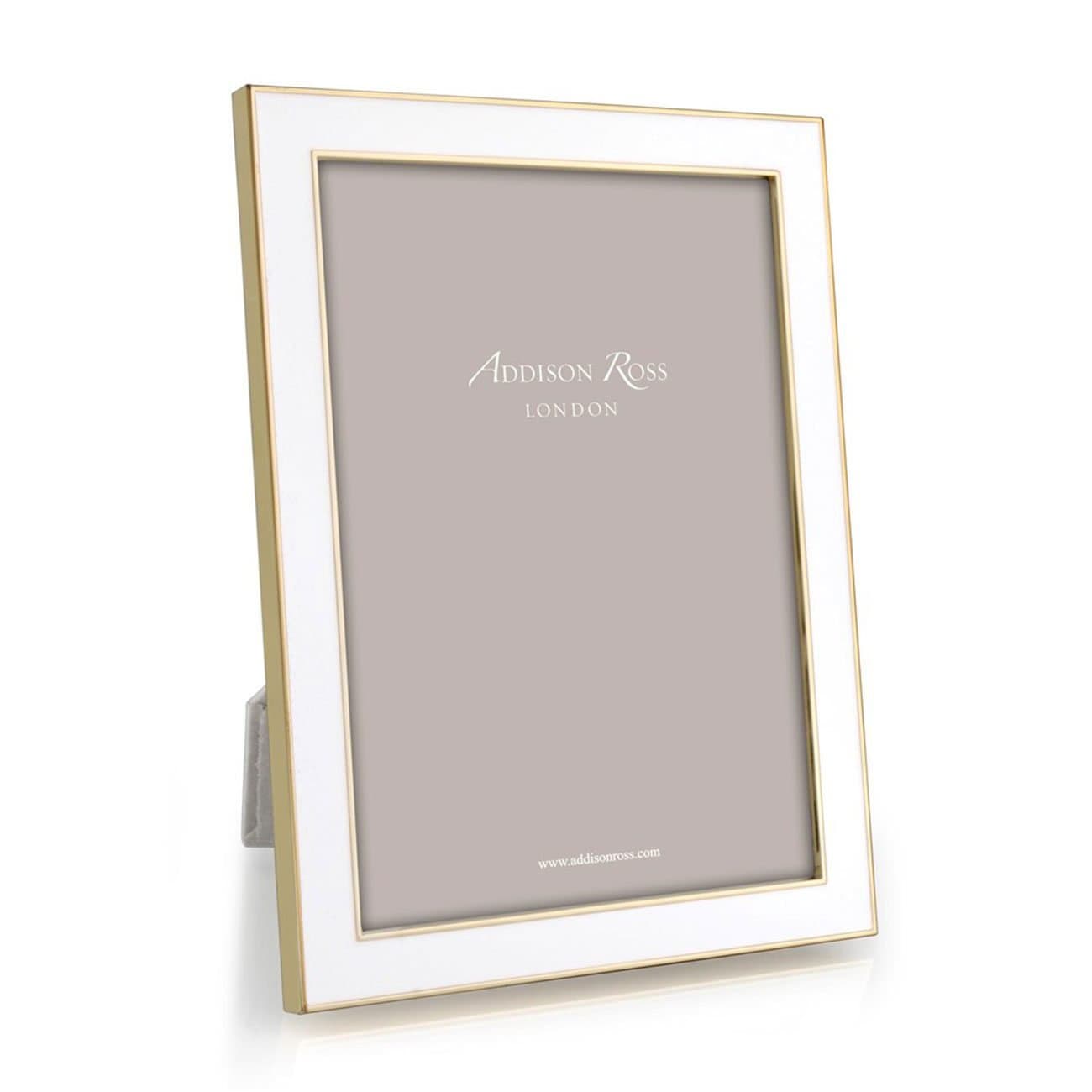 White Gold Plate Enamel Frame 4x6