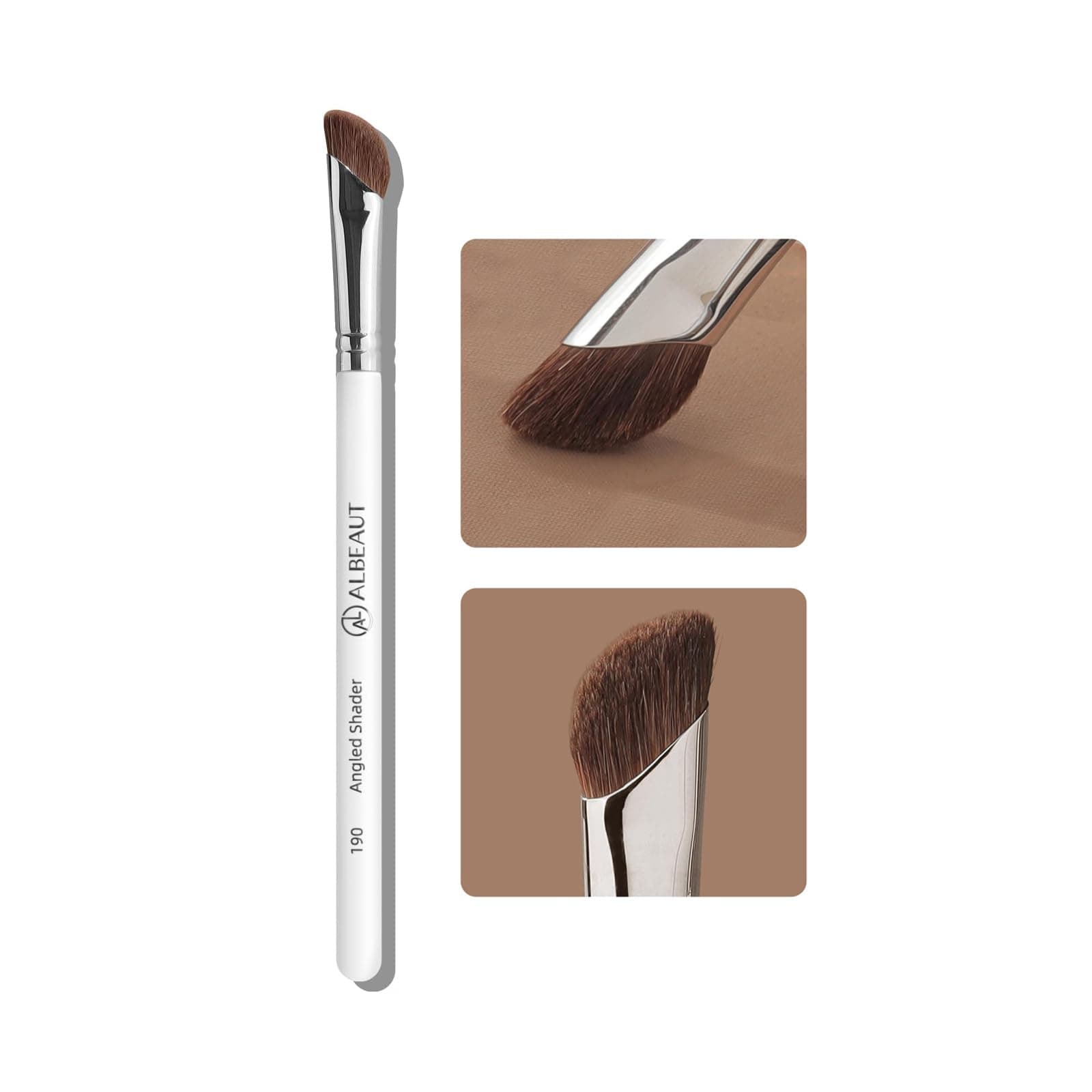 Albeaut Eyeshadow Brush, Angled Nose Contour Brow Bone Highlight Makeup Brush (190 angled shader)
