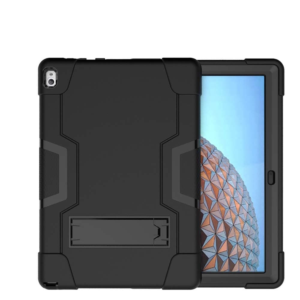 Koolbei Case for Lenovo Tab P10 Case,Heavy-Duty Drop-Proof and Shock-Resistant Rugged Hybrid case(with Built-in Stand),For Lenovo Tablet 2018 Tab P10 10.1"inch (TB-X705F /TB-X705L) Case (Black/Black)